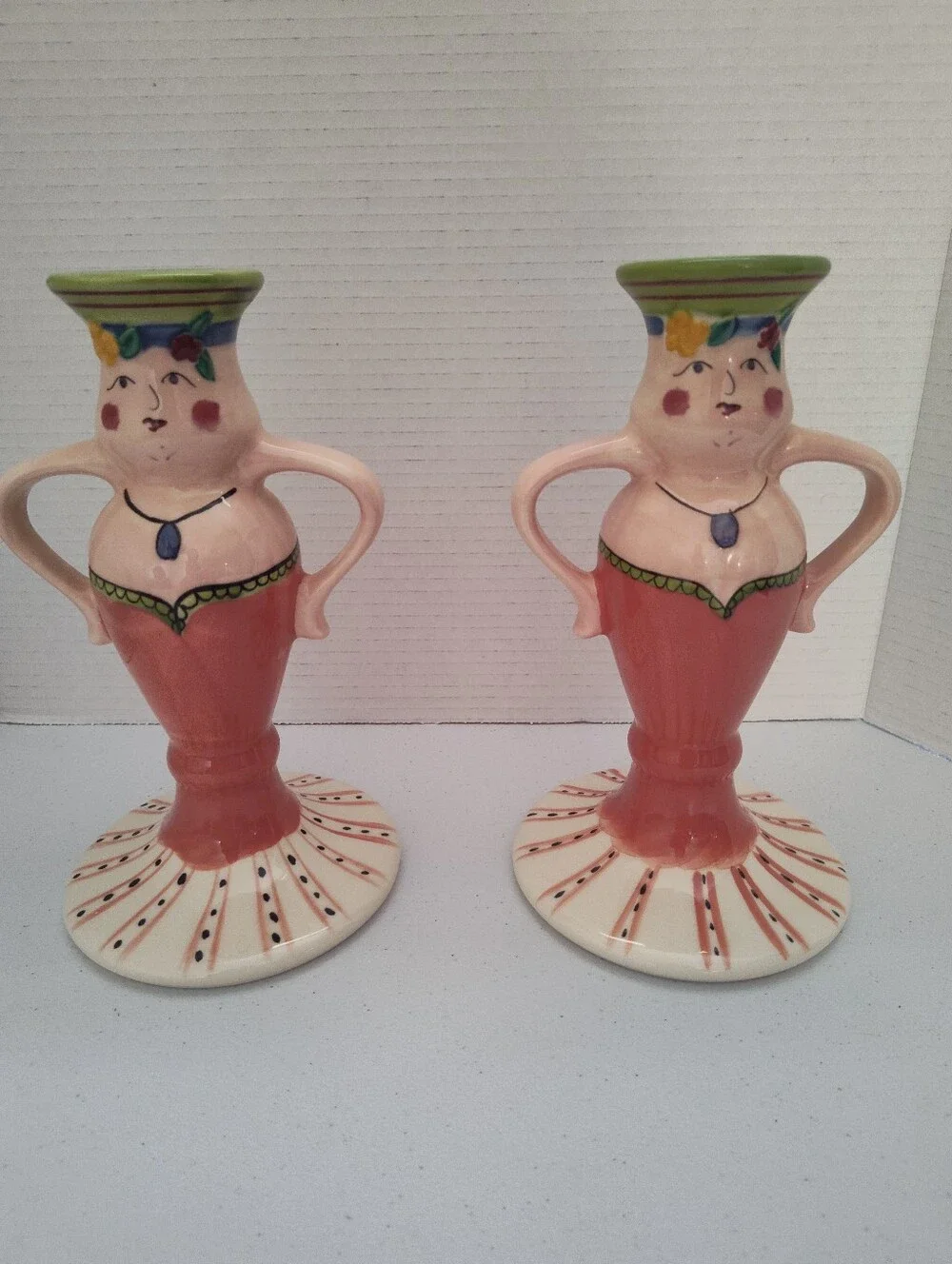 Set of 2 Pfaltzgraff Candlestick Holders The Secrets of Pistoulet Jana Kolpen